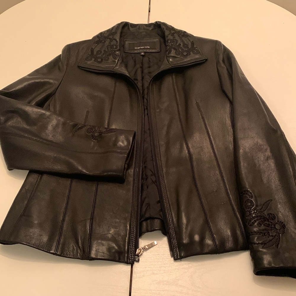 Butter soft cute detail leather jacket